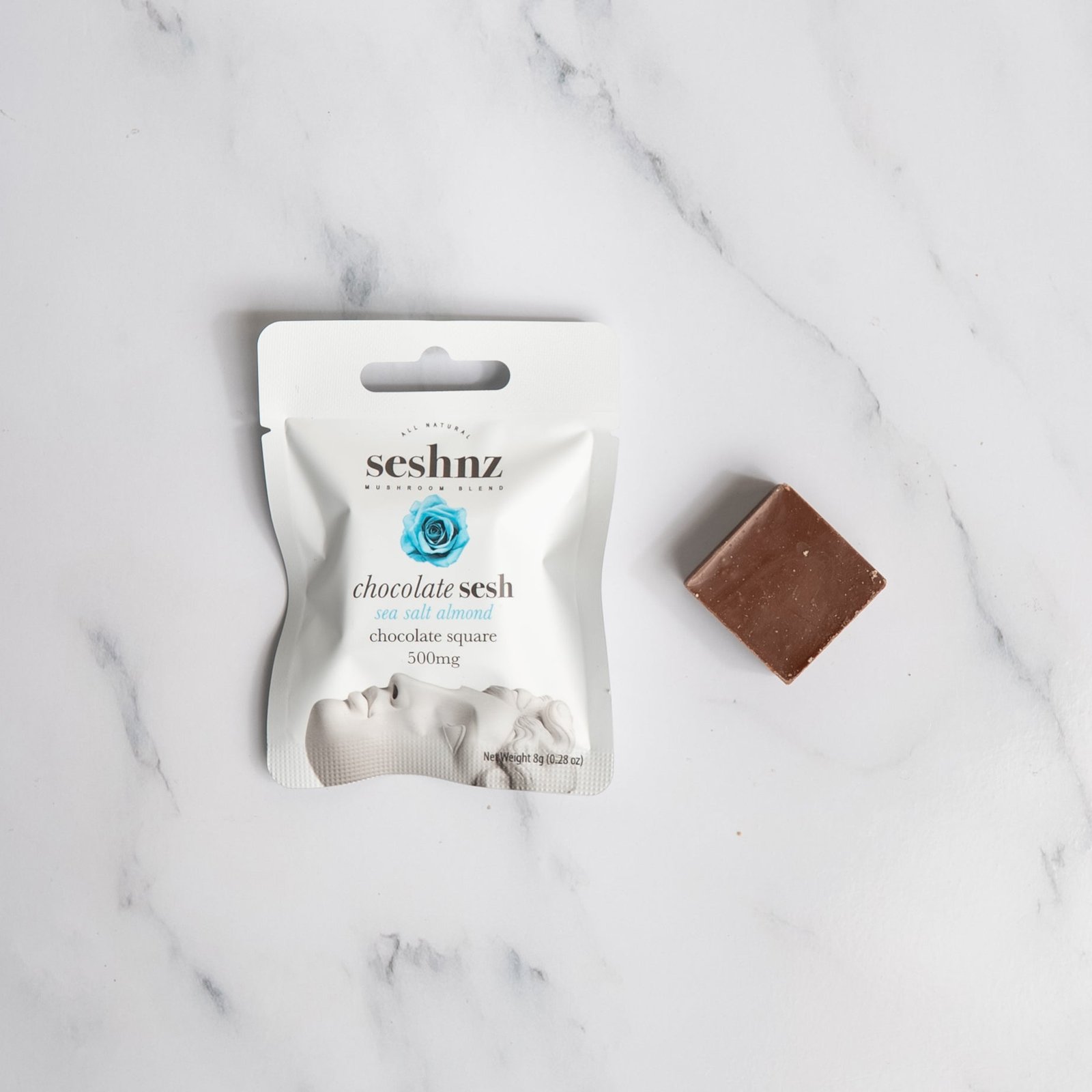 Mushroom Blend Chocolate - Dark Chocolate Sea Salt Almond (Singles) Mushroom Blend Chocolate - Dark Chocolate Sea Salt Almond (Singles)